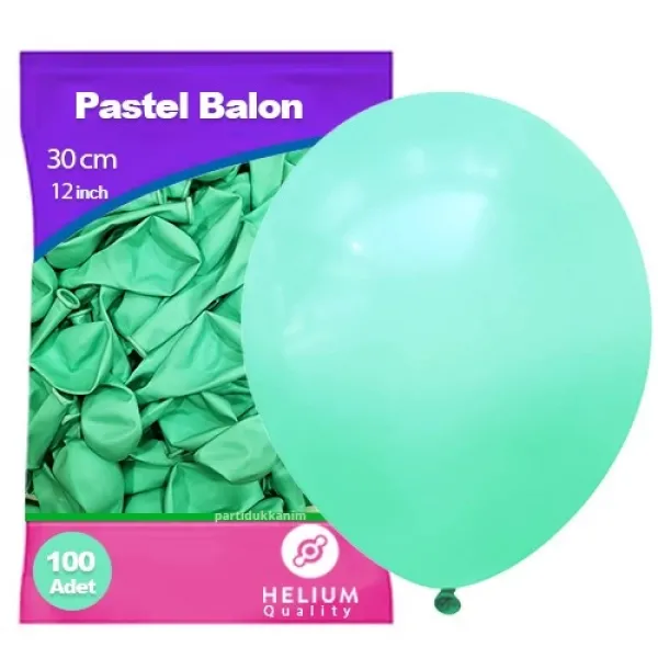 Su Yeşili Pastel Balon 100 Adet