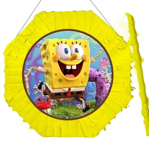 Sünger Bob Pinyata 42 cm + Sopası