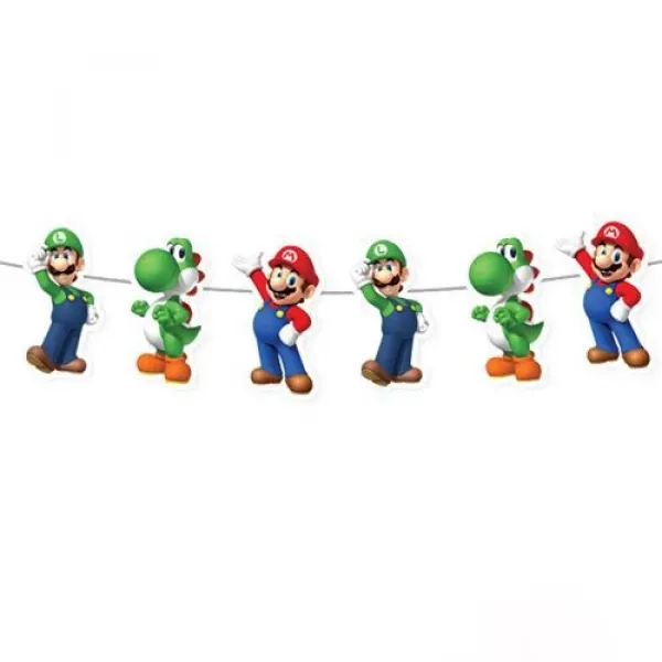 Süper Mario Dekoratif Banner 160x17 cm
