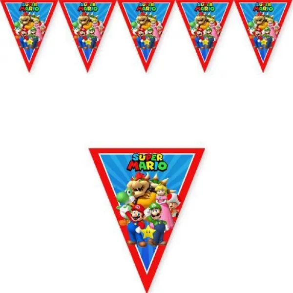 Süper Mario Flama Bayrak 2 Metre