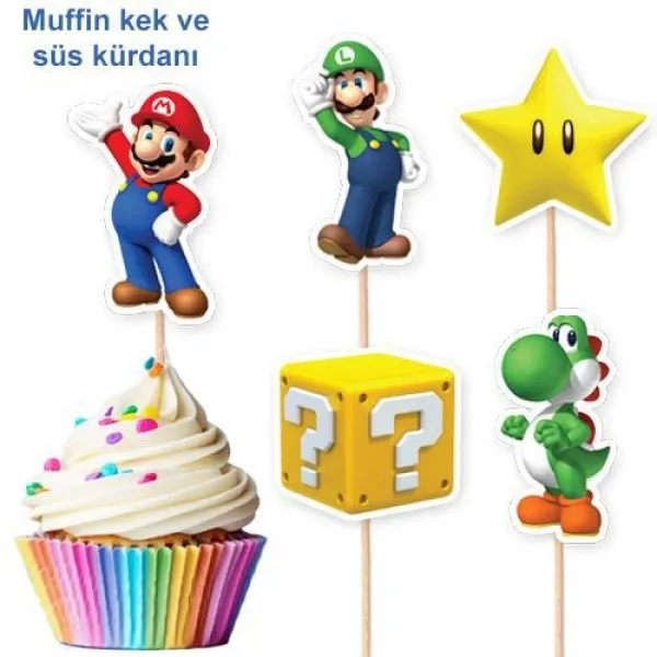 Süper Mario Şekilli Kürdan 10 Adet