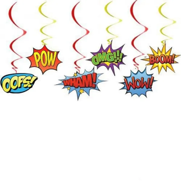 SuperHero Comics Asma Süs 6 Adet