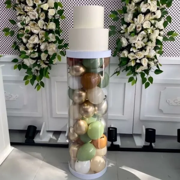 Sütun Balon Standı Şeffaf 90 cm