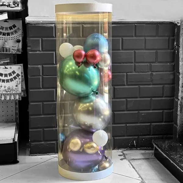 Sütun Balon Standı Şeffaf 90 cm