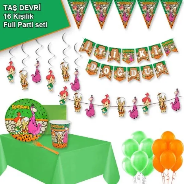 Taş Devri 16 Kişilik Ekonomik Parti Seti