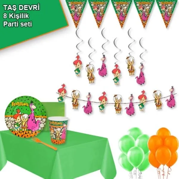 Taş Devri 8 Kişilik Ekonomik Parti Seti