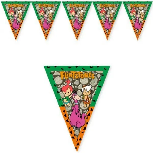 Taş Devri Çakıltaş Bambam Flama Bayrak 2 Metre