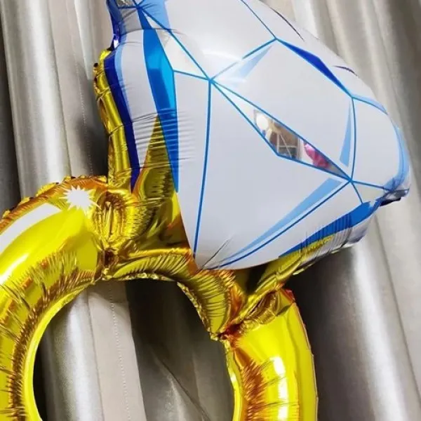 Tektaş Yüzük Folyo Balon Gold 65x48 cm