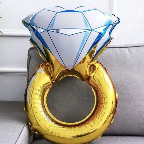 Tektaş Yüzük Folyo Balon Gold 65x48 cm