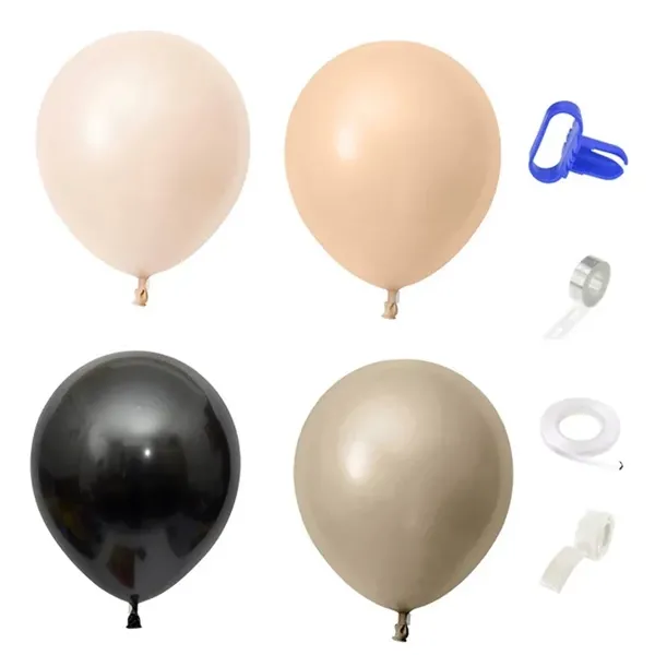 Ten Ve Siyah Renkli Balon Zinciri