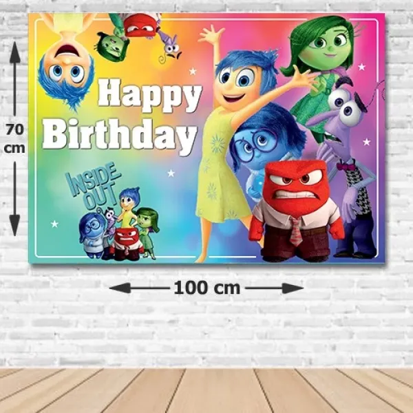 Ters Yüz (İnside Out) Doğum Günü Afişi Fotosuz 70*100 cm