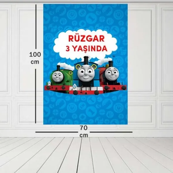 Thomas Kişiye Özel Doğum Günü Parti Afişi 70*100 cm