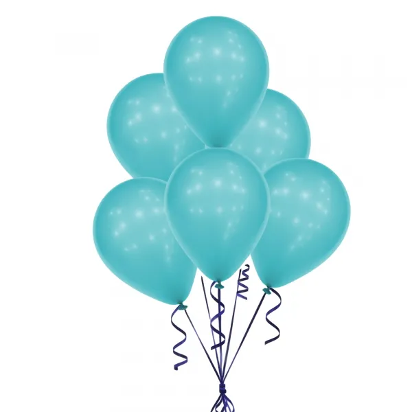 Turkuaz Pastel Balon (15 Adet)