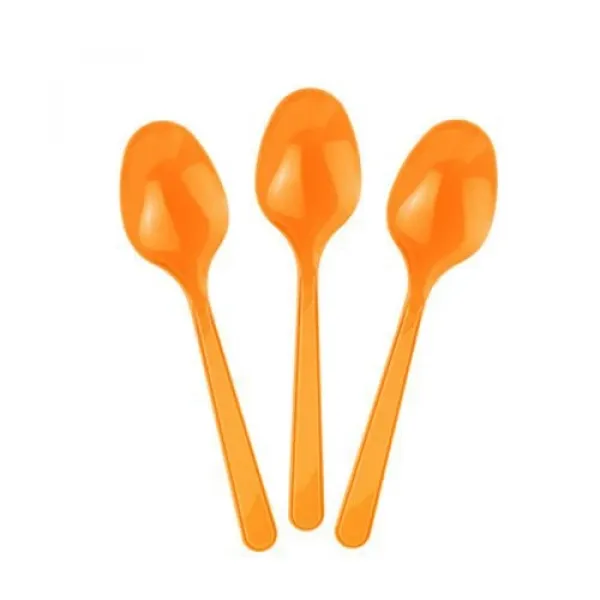 Turuncu Plastik Kaşık Lüks (25 adet)