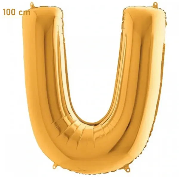 U Harf Folyo Balon – Gold – 100 cm (40 inch)