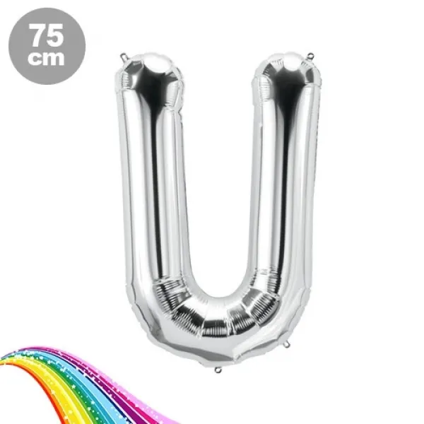 U - Harfi Folyo Balon Gümüş (75 cm)