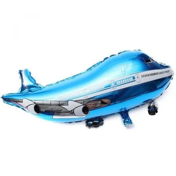 Uçak Folyo Balon Mavi 80x38 cm