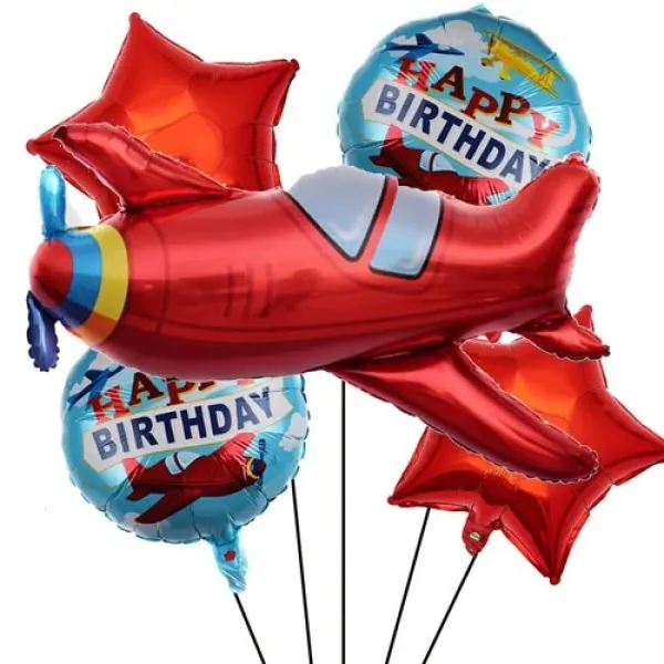 Uçak Folyo Balon Seti 5li