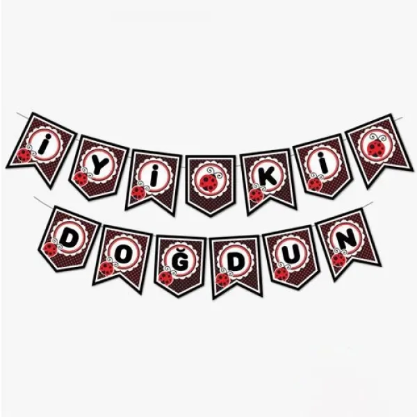 Uğur Böceği İyi ki Doğdun Yazısı (190 cm)