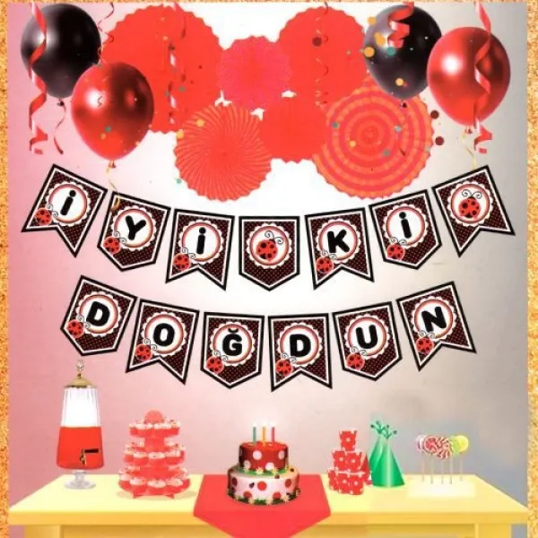 Uğur Böceği İyi ki Doğdun Yazısı (190 cm)