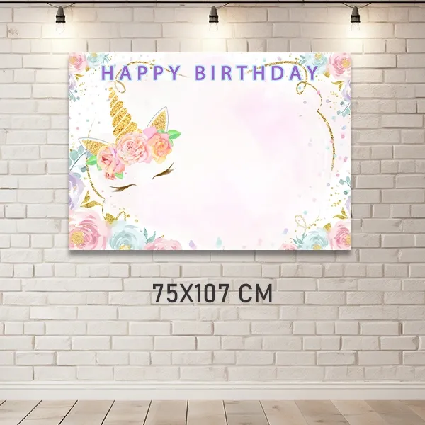 Unicorn Doğum Günü Afişi (75x107 cm)