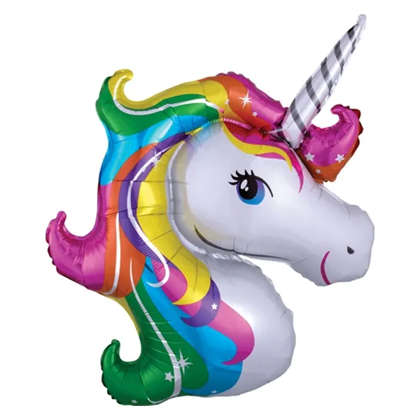 Unicorn Gökkuşağı Renkli Folyo Balon 5li set