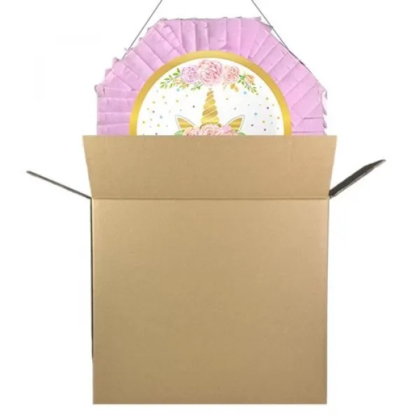 Unicorn Gold Boynuzlu Pinyata 42 cm + Sopası