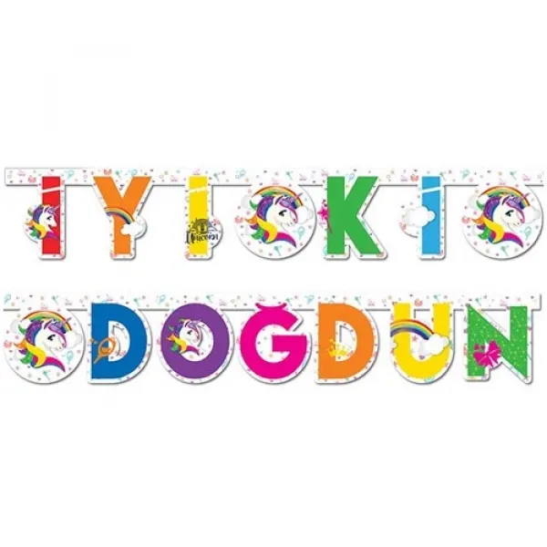 Unicorn İyi ki Doğdun Yazısı (2 metre)