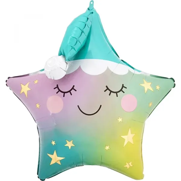 Uykucu Küçük Yıldız Folyo Balon (50 cm)