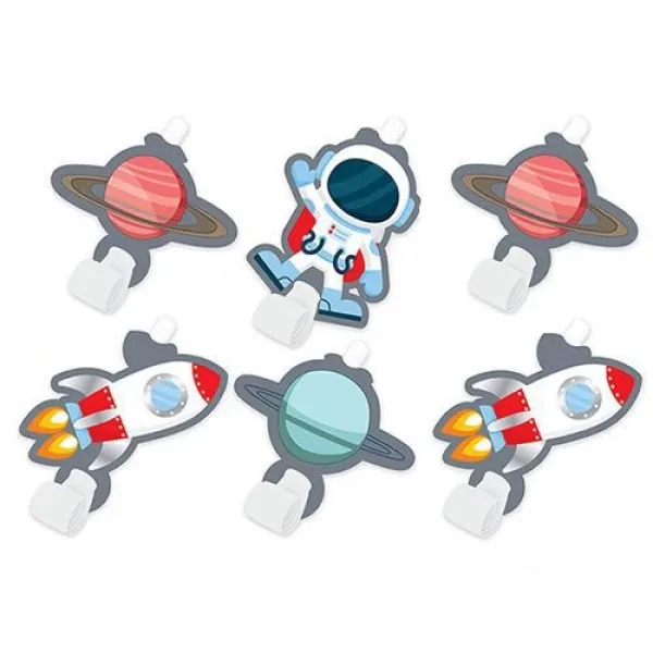 Uzay Temalı Parti Düdüğü 6 adet