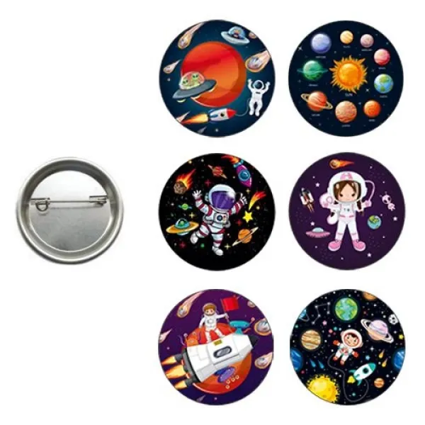 Uzay Temalı Rozet 6 Adet