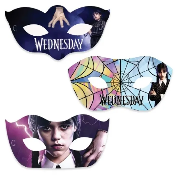Wednesday Addams Kağıt Maske 6 Adet