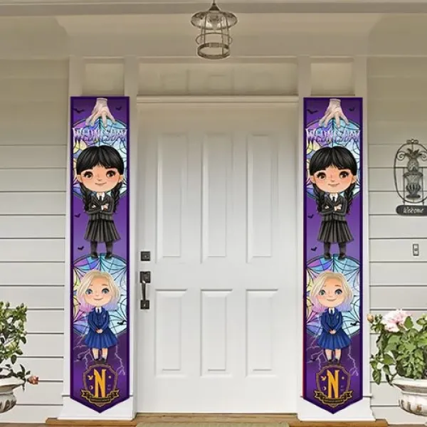 Wednesday Asma Afiş Kapı Süsü (2 Adet) 160x30 cm