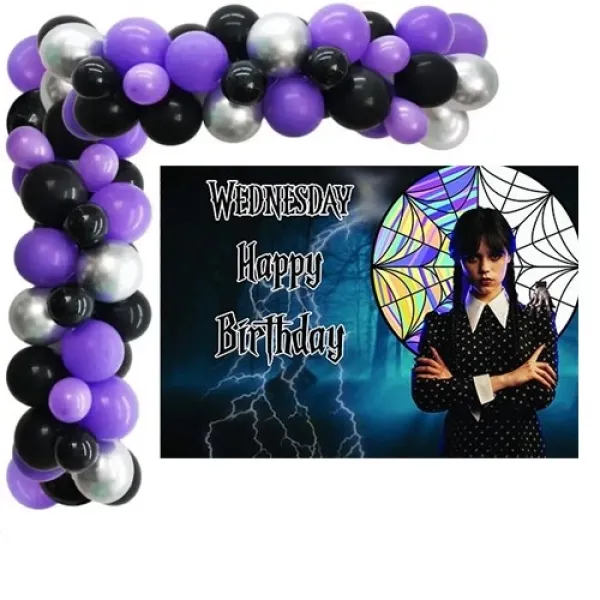 Wednesday Balon Zinciri Afiş Seti