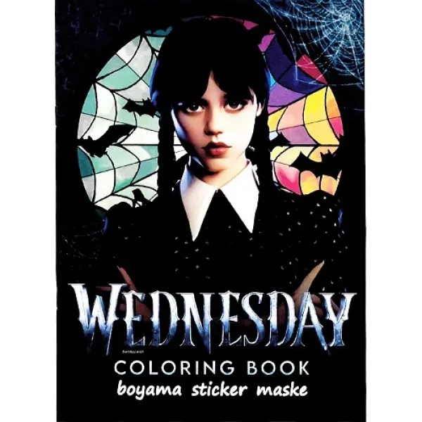 16 Sayfa Wednesday Boyama Kitabı Stickerlı 1 Adet