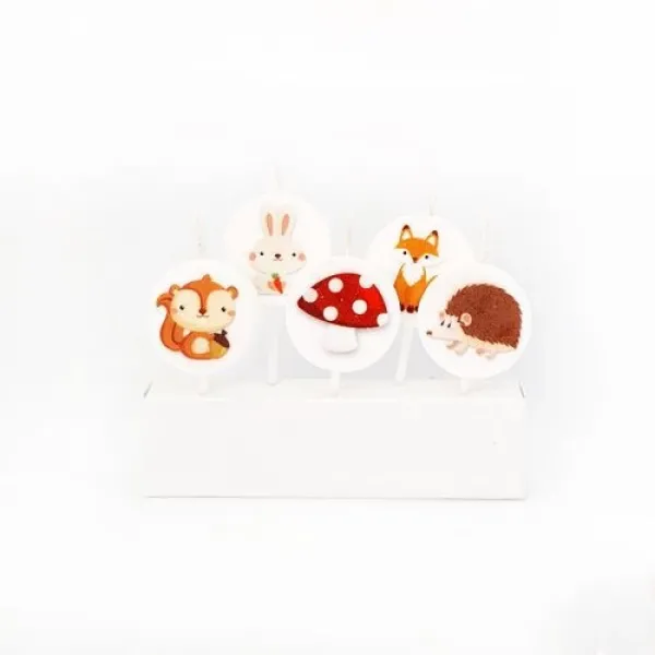 Woodland Temalı Pasta Mumu 5 Adet
