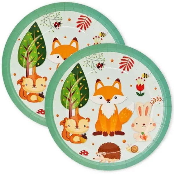 Woodland Temalı Tabak 8 adet