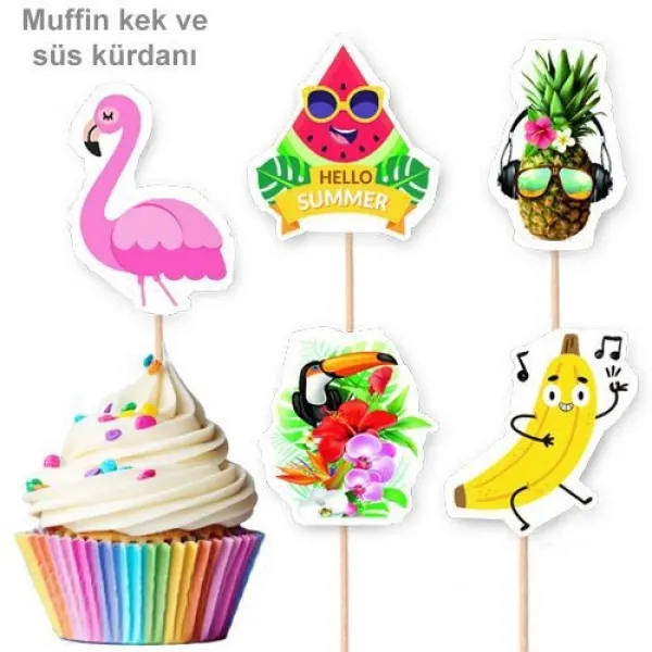 Yaza Merhaba Şekilli Kürdan (10 Adet)