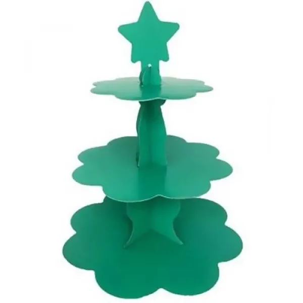 Yeşil Kek Standı (3 Katlı)