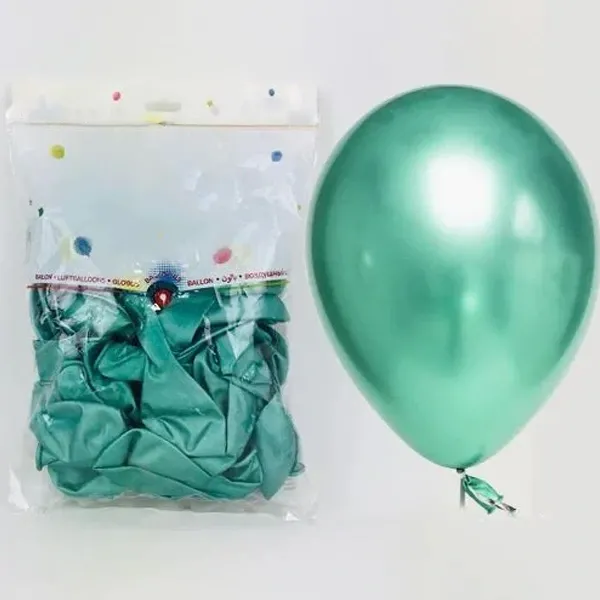 Yeşil Krom Balon 50 Adet (30 cm)