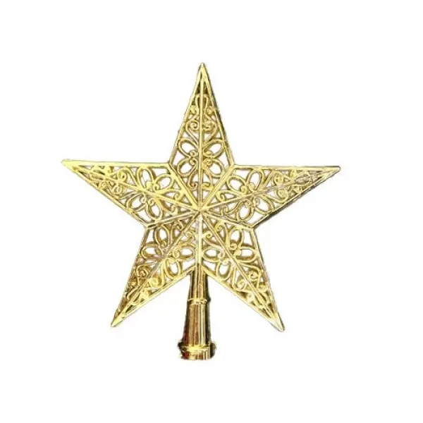 Yılbaşı Ağacı Tepe Süsü Gold Yıldız 1 adet 13 cm