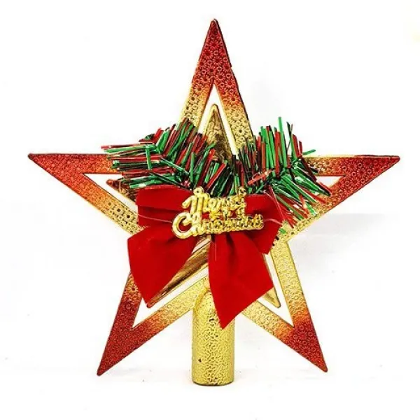 Yılbaşı Ağacı Tepe Süsü Yıldız 1 adet 13 cm