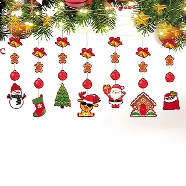 Yılbaşı Asmalı Sarkıt Süs 7 Adet