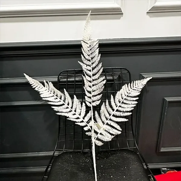 Yılbaşı Beyaz Simli Çam Ağacı Yapay Dal (90 cm - 1 Adet)