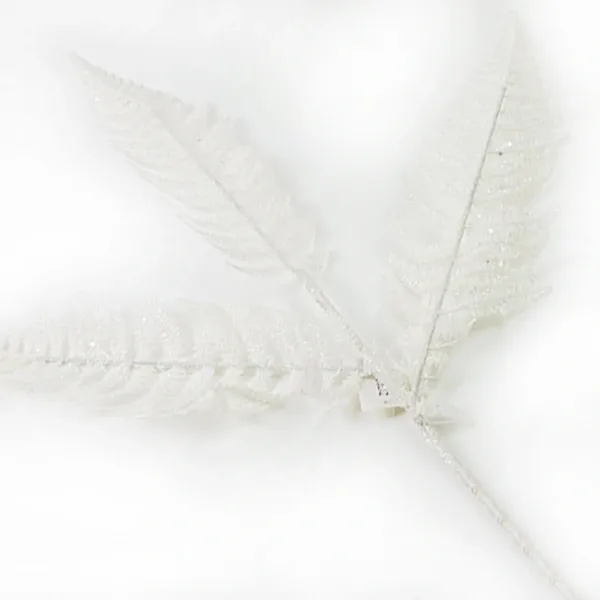 Yılbaşı Beyaz Simli Çam Ağacı Yapay Dal (90 cm - 1 Adet)