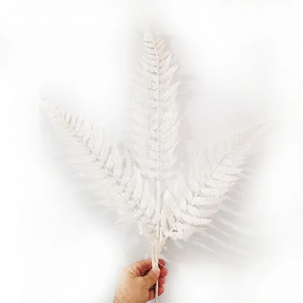Yılbaşı Beyaz Simli Çam Ağacı Yapay Dal (90 cm - 1 Adet)