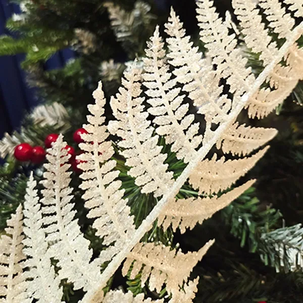 Yılbaşı Beyaz Simli Çam Ağacı Yapay Dal (90 cm - 1 Adet)