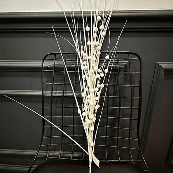 Yılbaşı Beyaz Simli Kokinalı Yapay Dal (90 cm - 1 Adet)