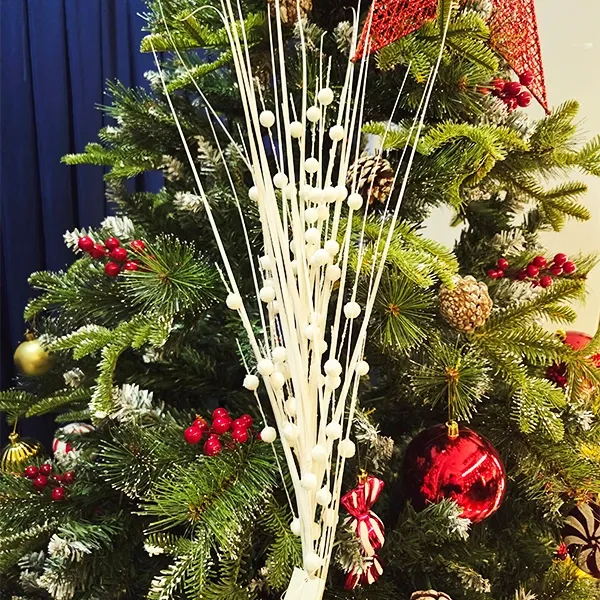 Yılbaşı Beyaz Simli Kokinalı Yapay Dal (90 cm - 1 Adet)