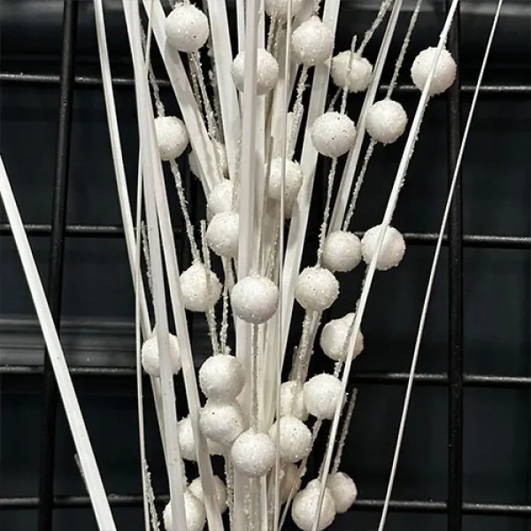 Yılbaşı Beyaz Simli Kokinalı Yapay Dal (90 cm - 1 Adet)